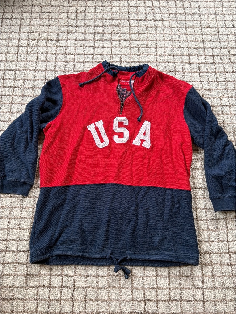 Vintage Women’s Liz Claiborne USA Pullover Sweatshirt Americana Preppy 90s Nauti
